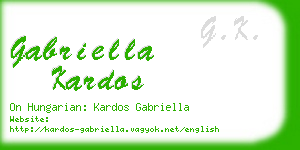 gabriella kardos business card